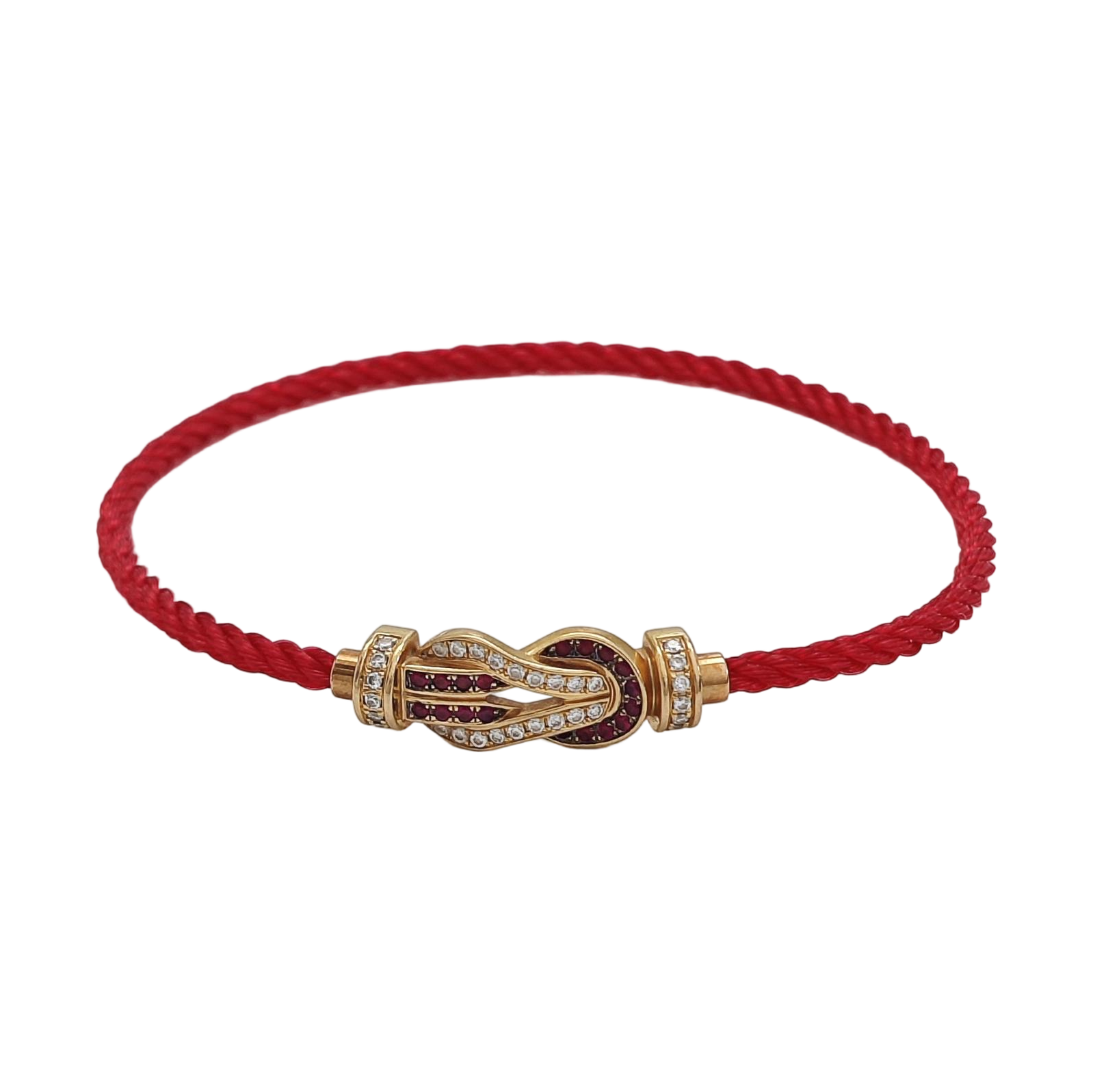 Chance Infinie Fabric Red Bangle