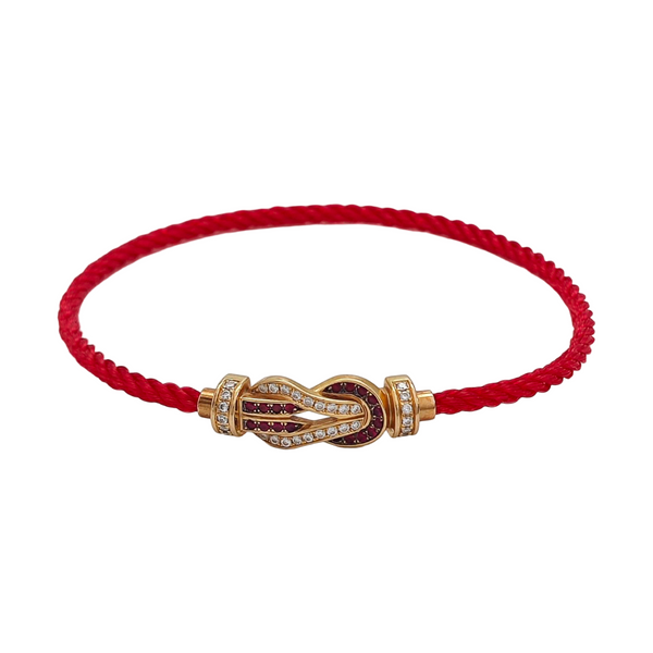 Chance Infinie Fabric Red Bangle