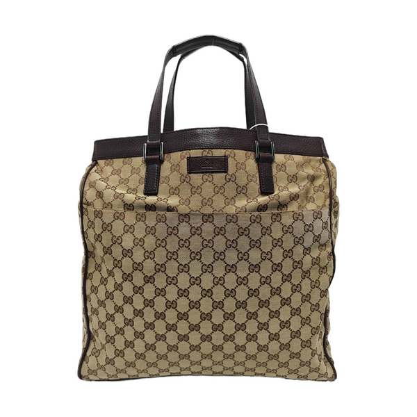 Monogram Canvas Tote Bag Beige