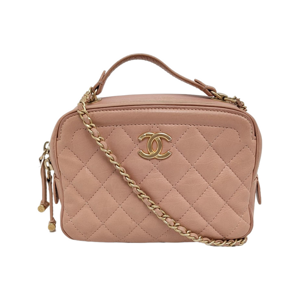 Small Quilted Calfskin Pink