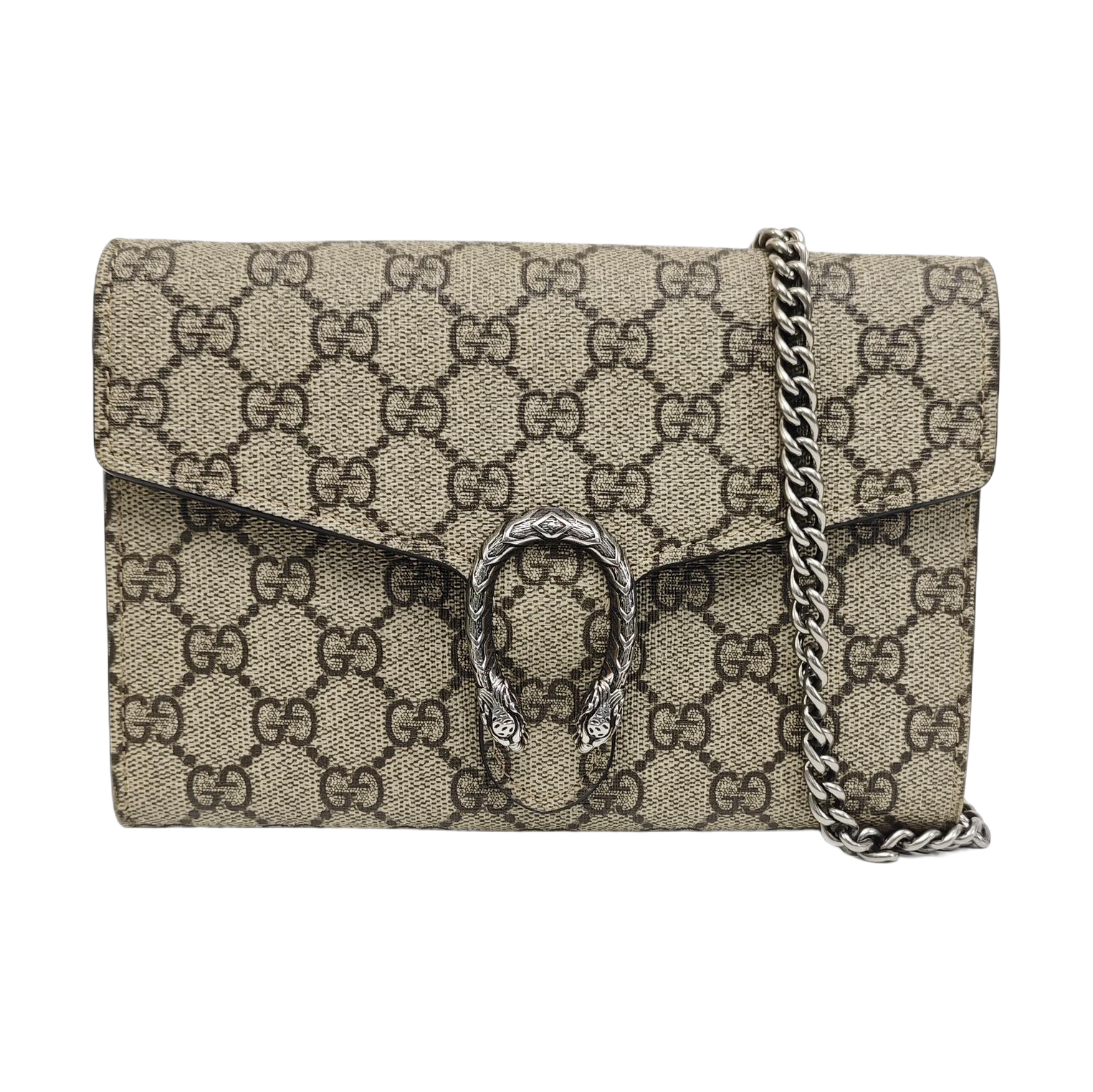Dionysus Mini Monogram Coated Canvas Beige