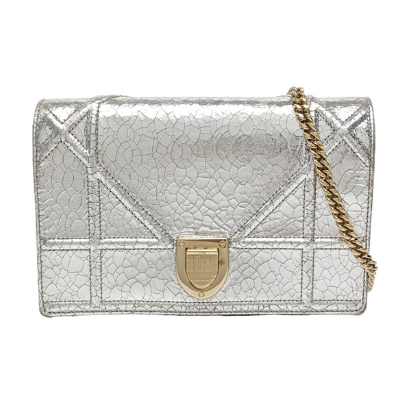 Diorama Cannage Calfskin Silver