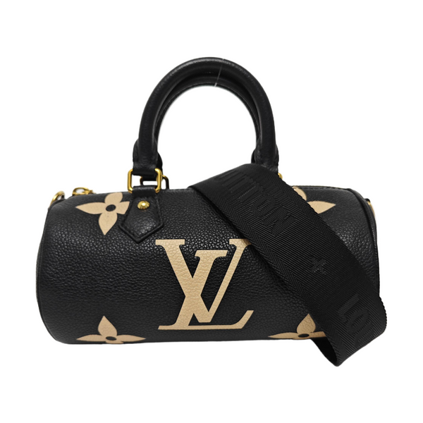 PAPILLON BB Monogram Calfskin Black