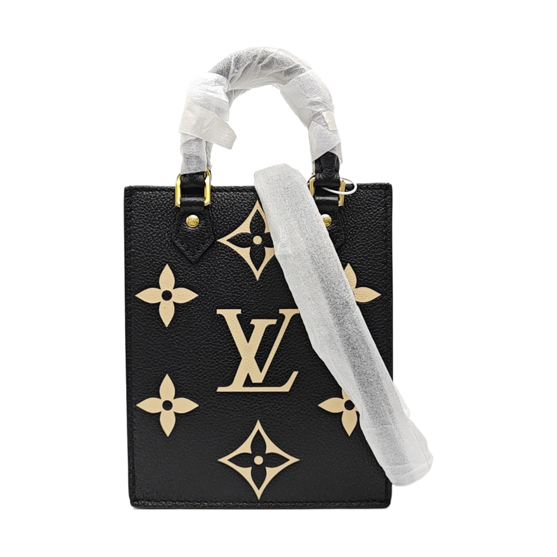 SAC PLAT Mini Monogram Calfskin Black