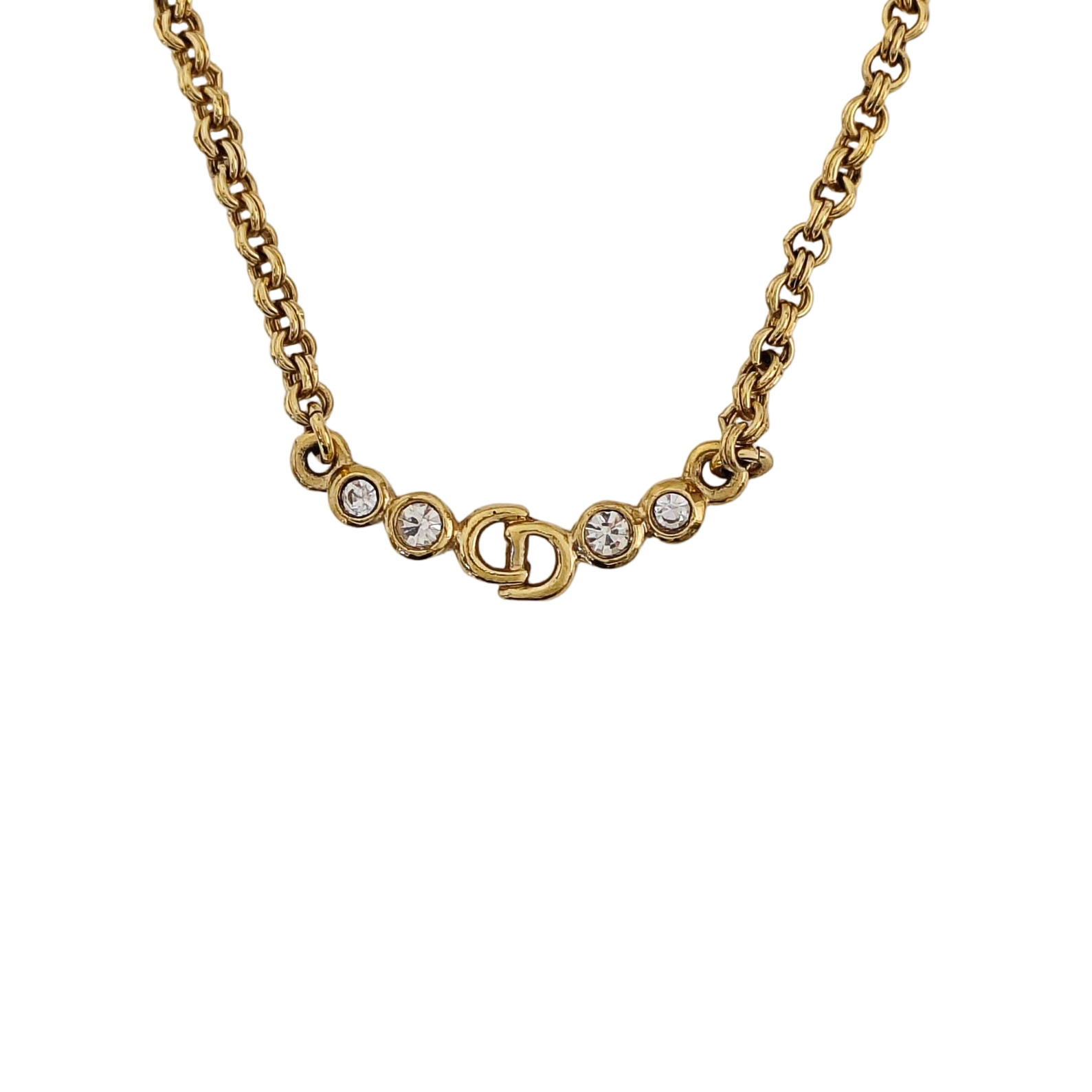Petit CD Metal Gold Necklace