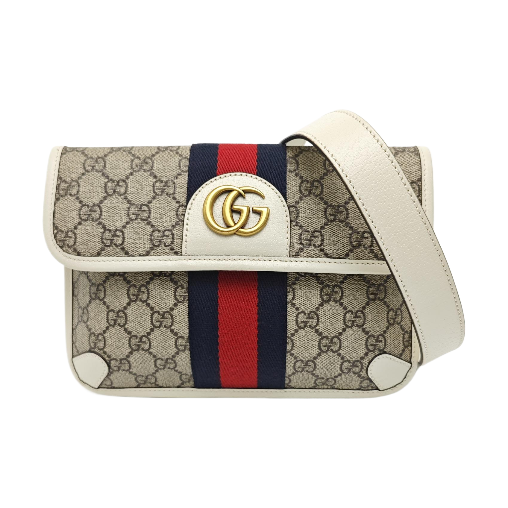 Ophidia Mini Monogram Coated Canvas Beige
