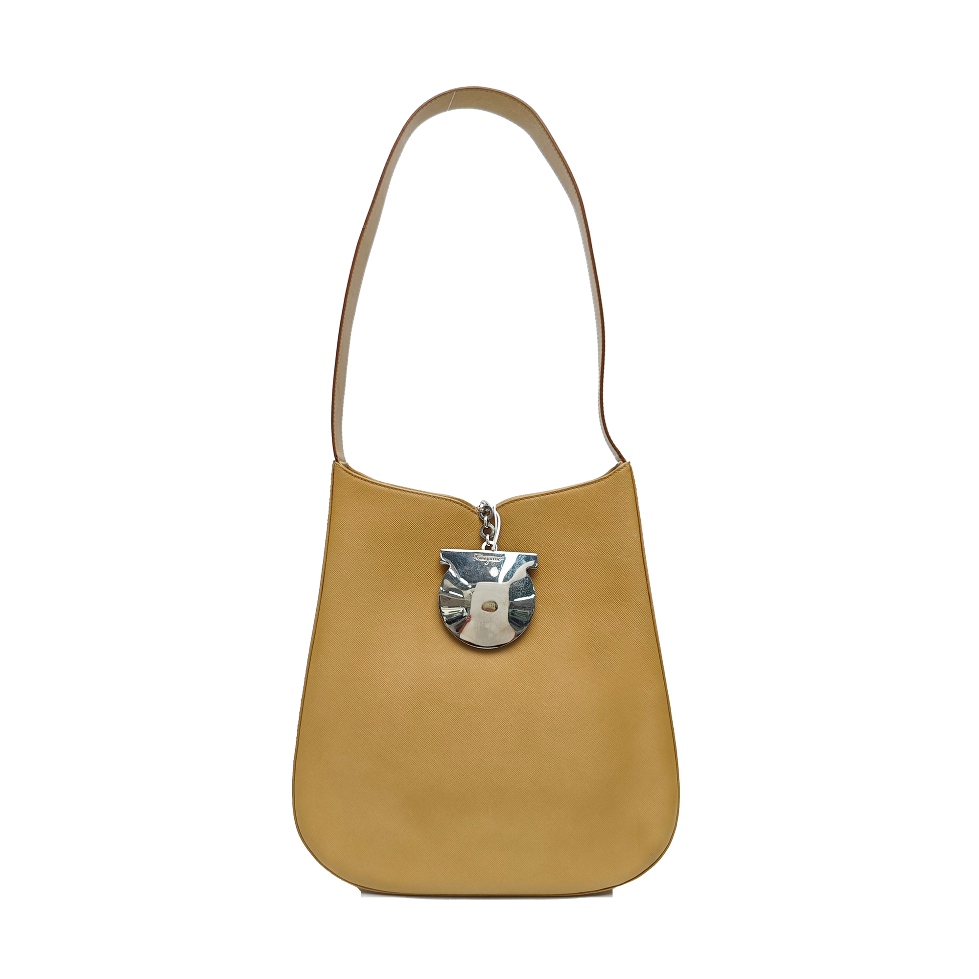 Calfskin Shoulder Bag Beige