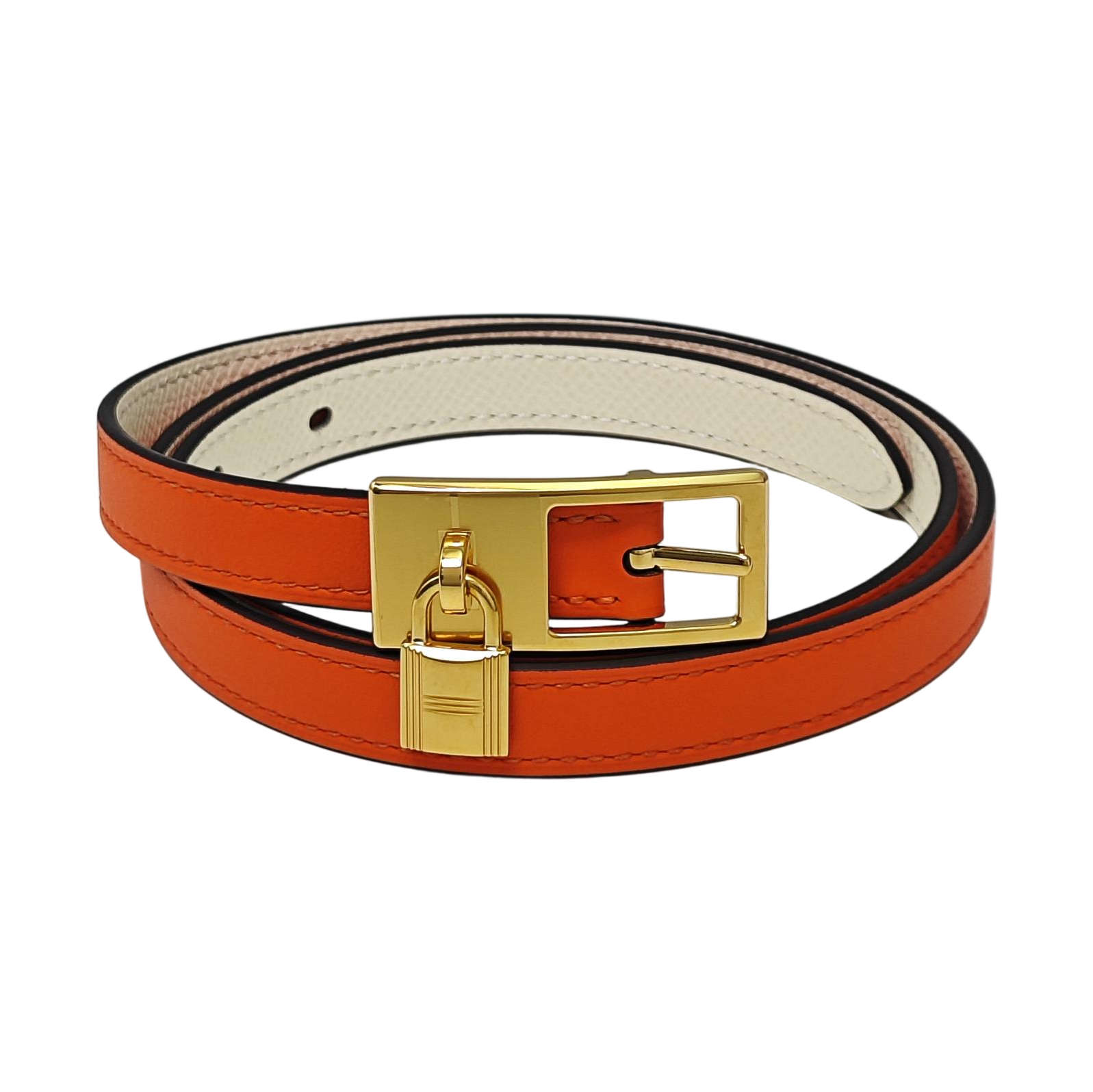 Leather Belt Orange