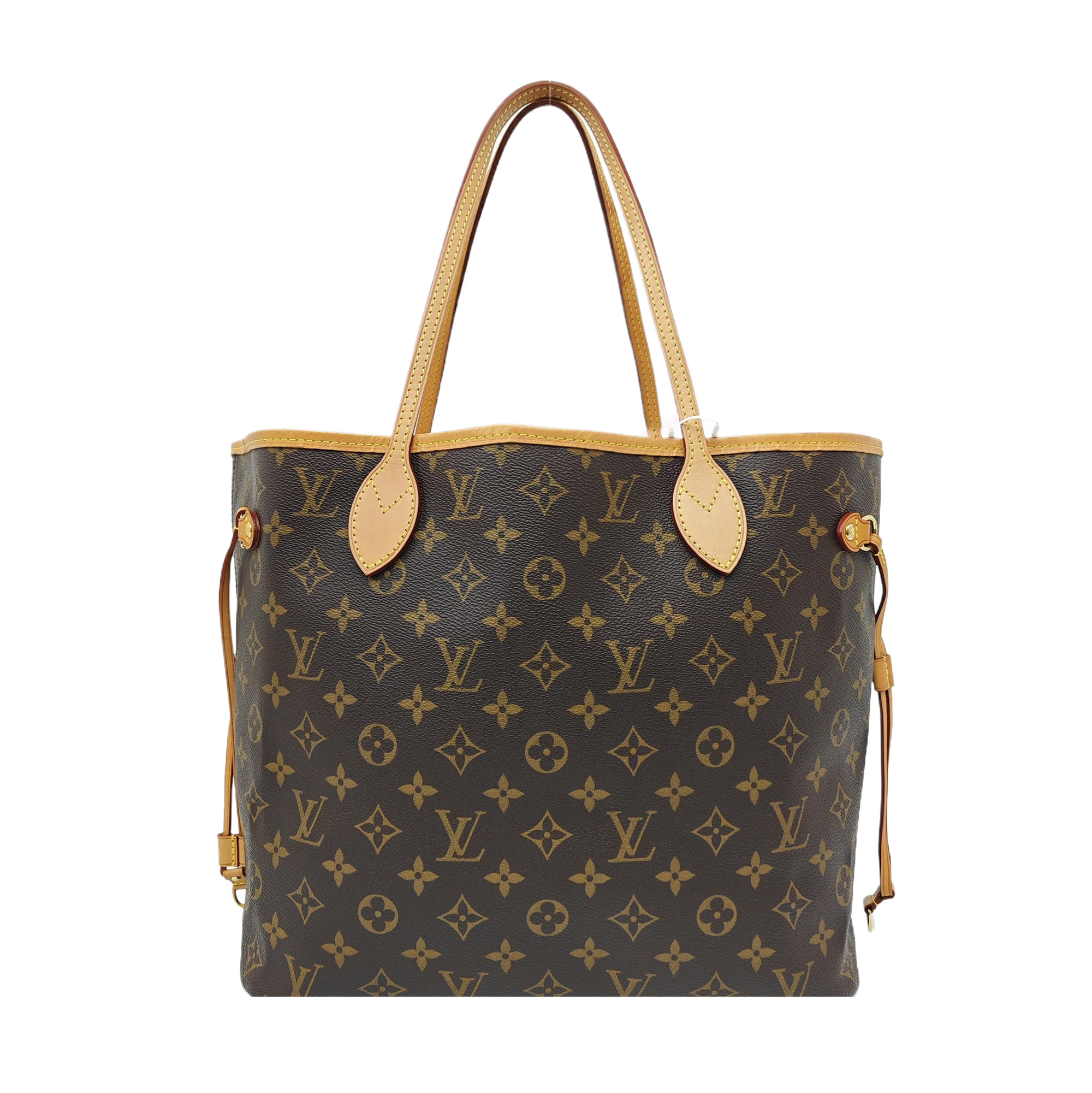 NEVERFULL MM Monogram Coated Canvas Brown