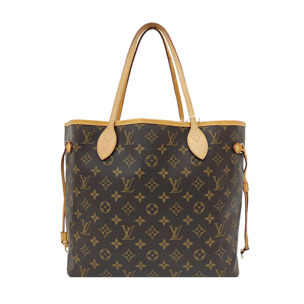 NEVERFULL MM Monogram Coated Canvas Brown