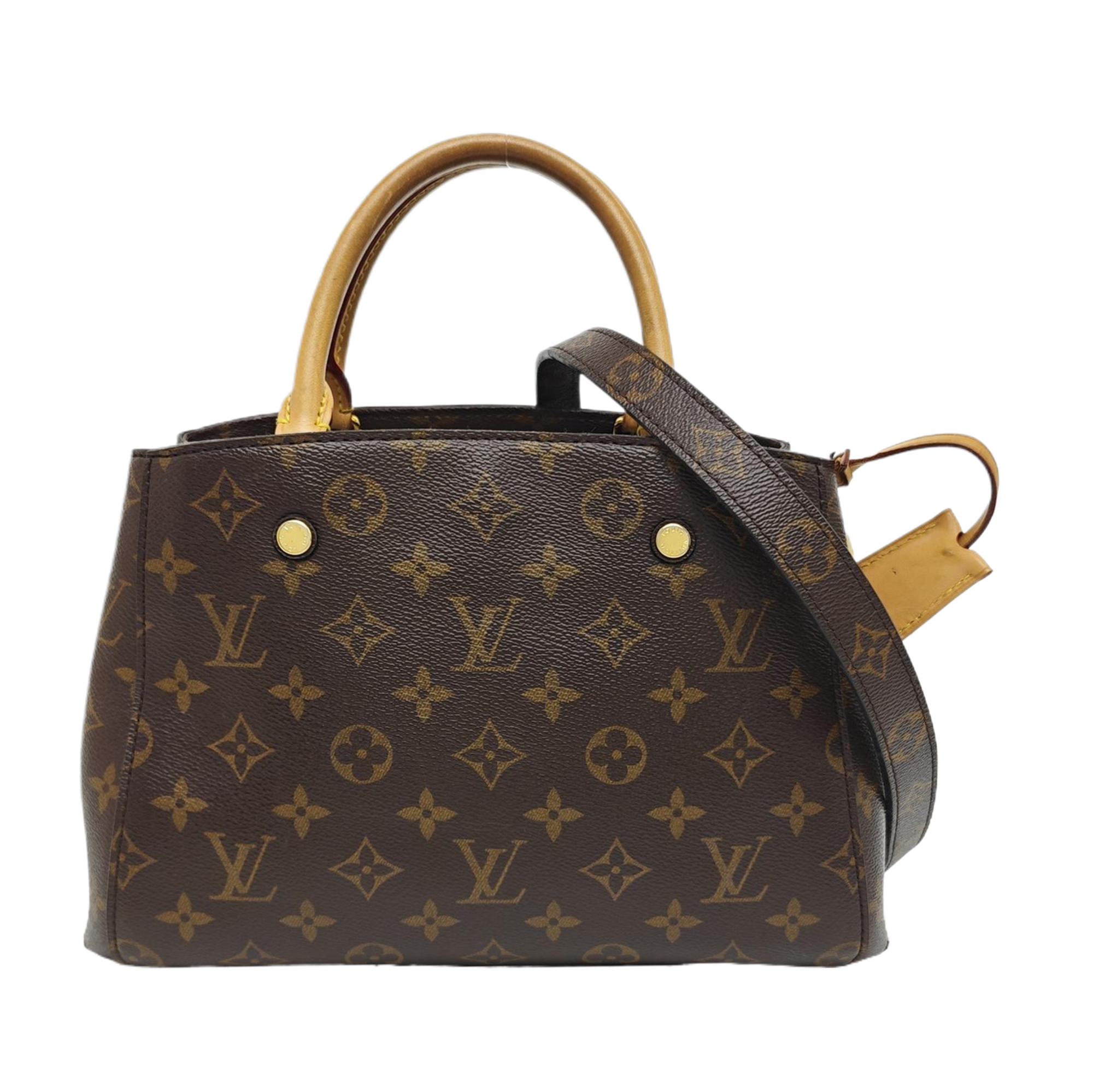 MONTAIGNE Monogram Coated Canvas Brown
