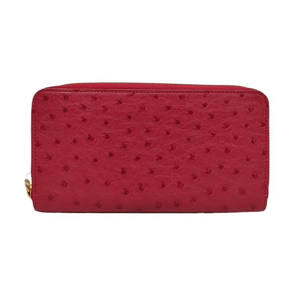BRAZZA Ostrich Red Wallet