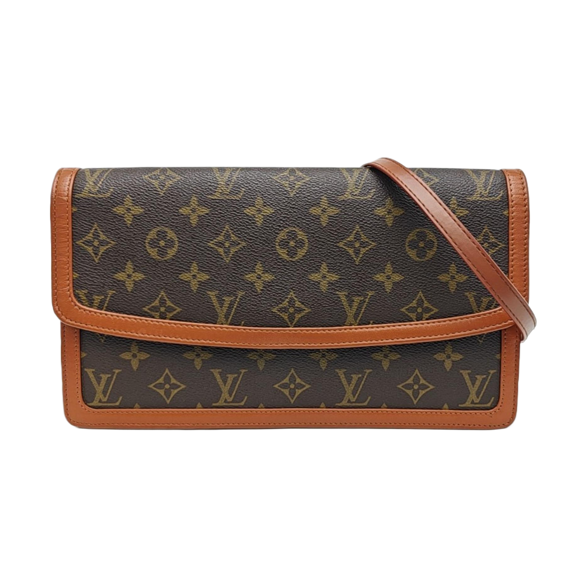 DAME GM Monogram Coated Canvas Brown