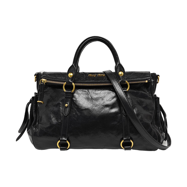 Calfskin Shoulder Bag Black