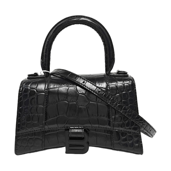 Hourglass Small Calfskin Black