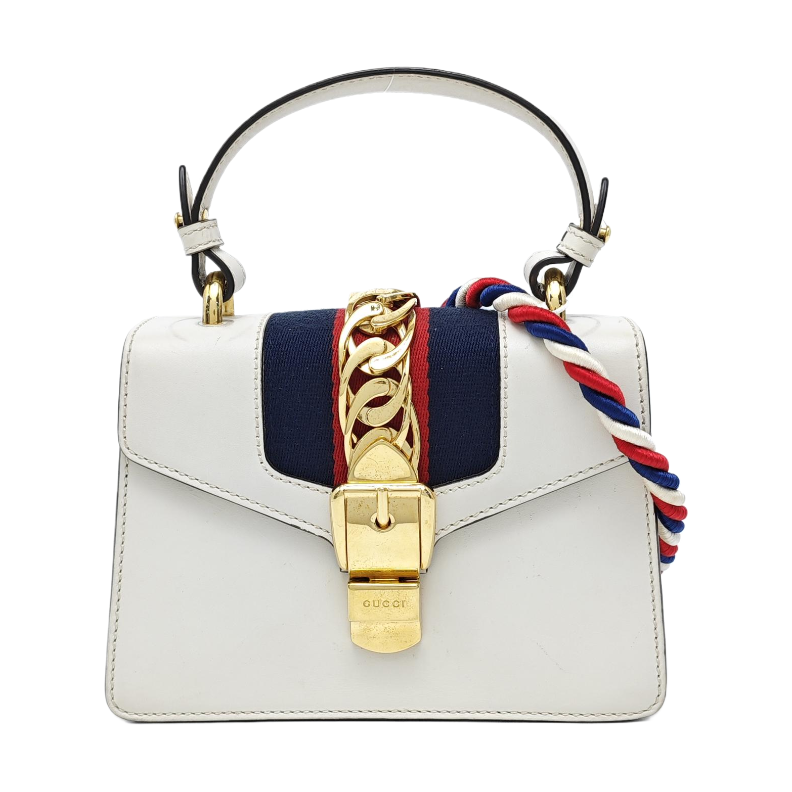 Sylvie Mini Calfskin White