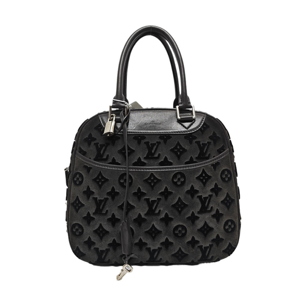 DEAUVILLE Monogram Suede Gray