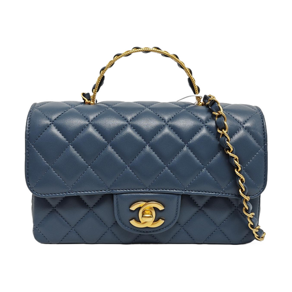 CLASSIC FLAP Mini Quilted Lambskin Blue