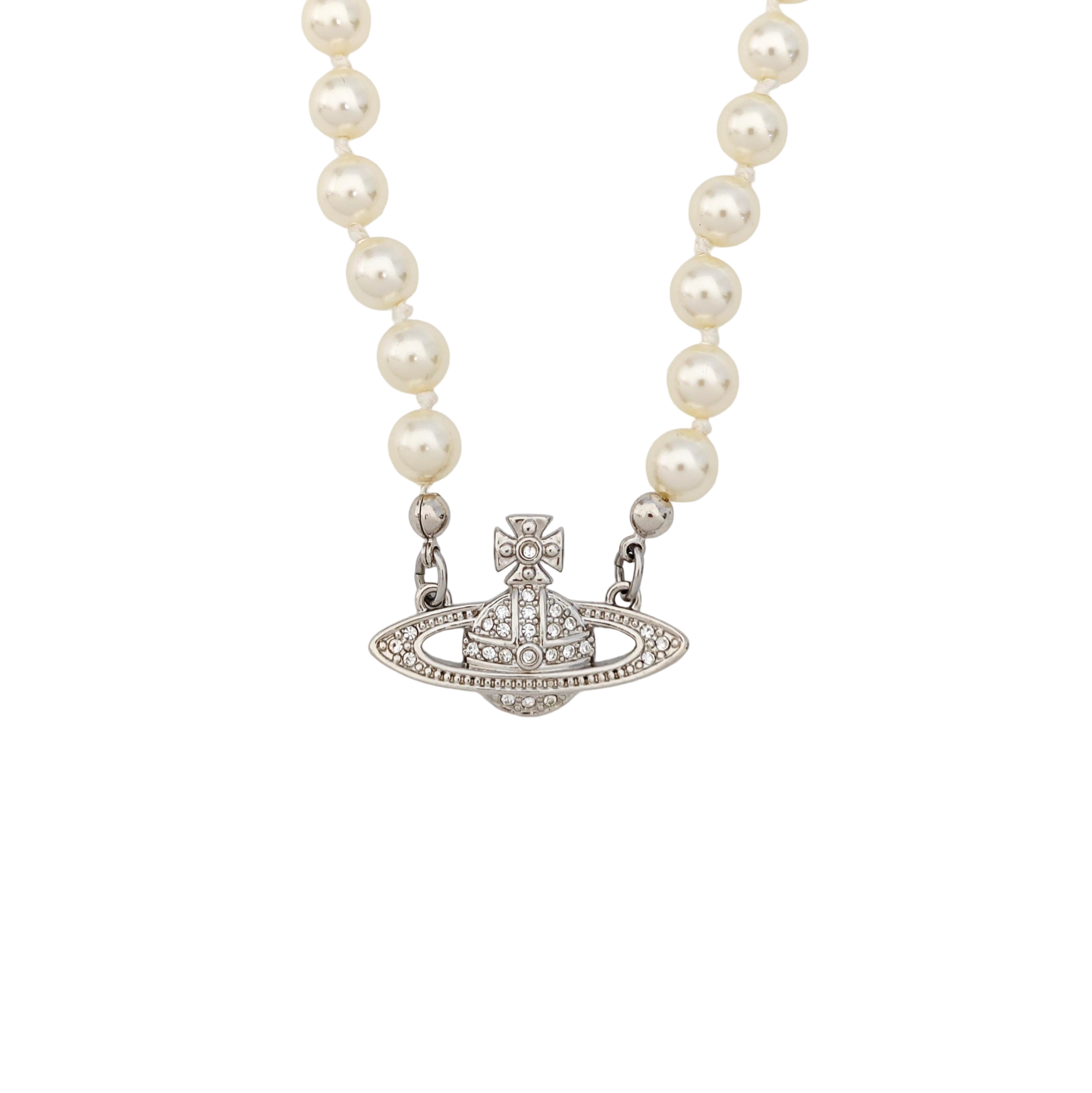 Faux Pearl White Necklace