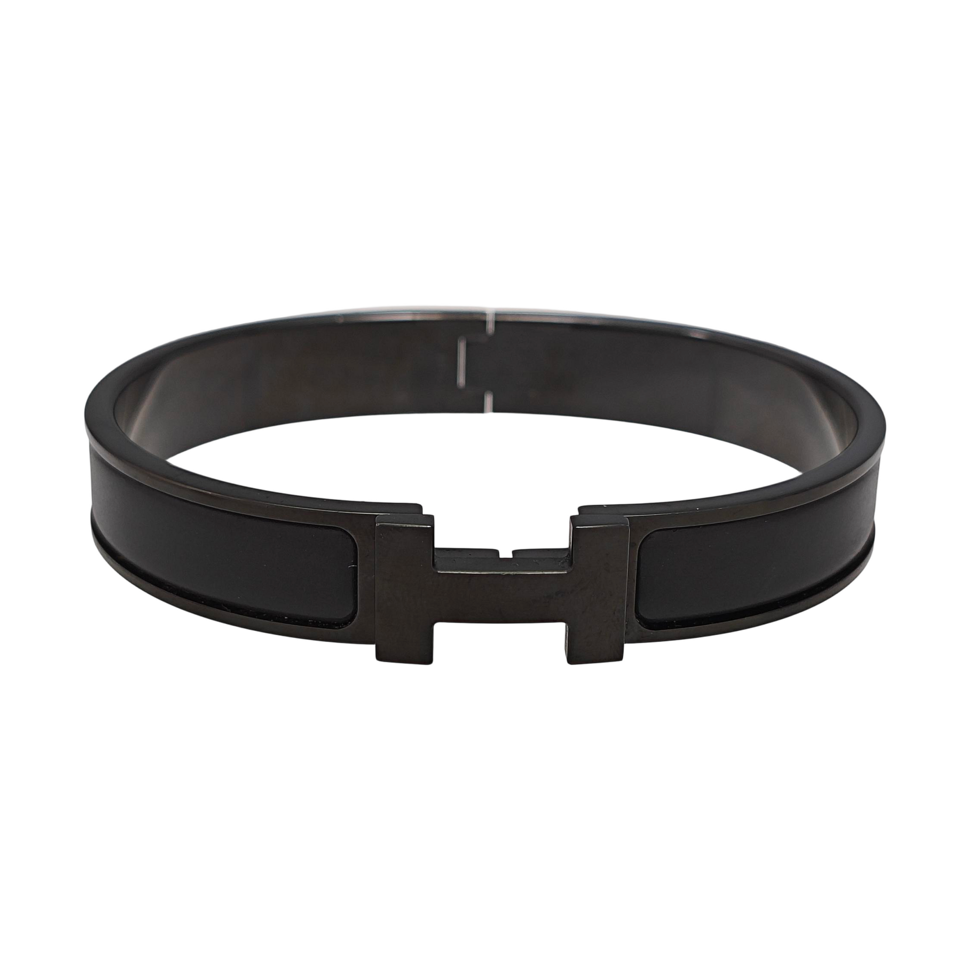 Clic Hh Metal Black Bangle