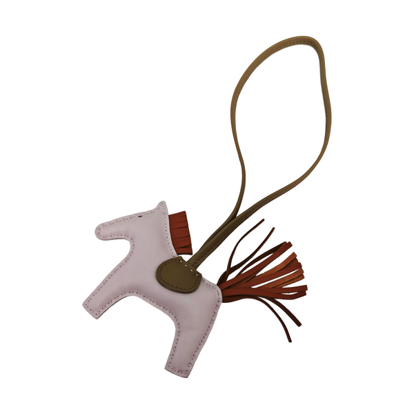 Leather Bag Charm Red