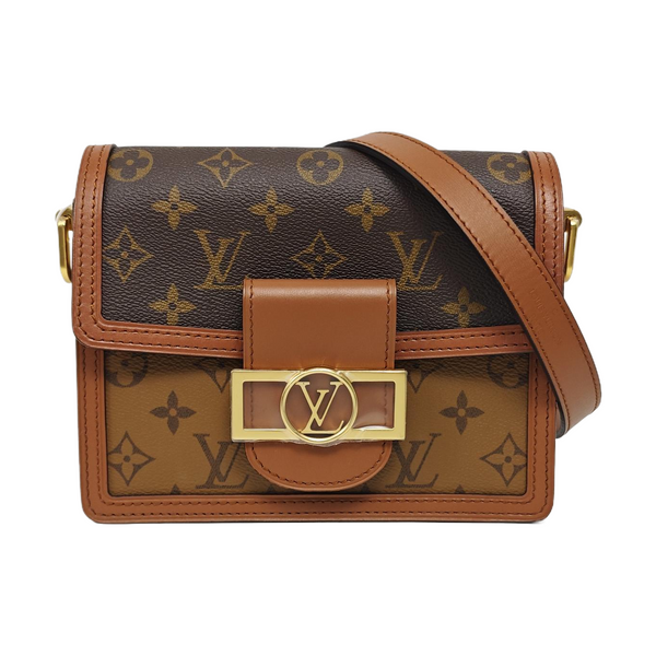 DAUPHINE Mini Monogram Coated Canvas Brown