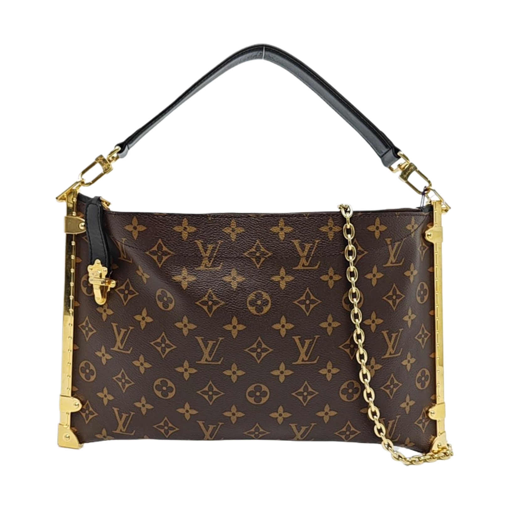 TRUNK Monogram Coated Canvas Brown