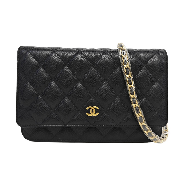 WOC Quilted Grained Calfskin Black