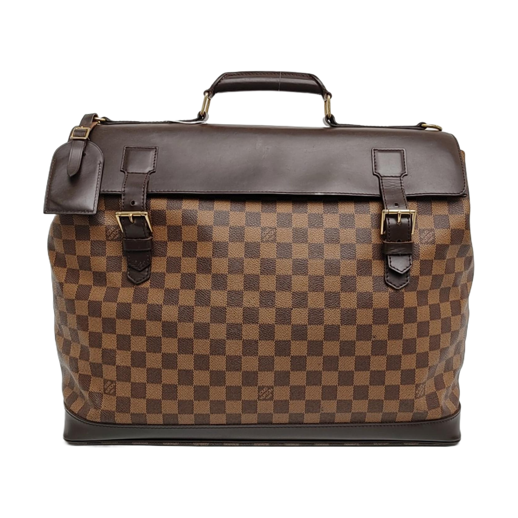 WEST END Damier Ebene Coated Canvas Brown