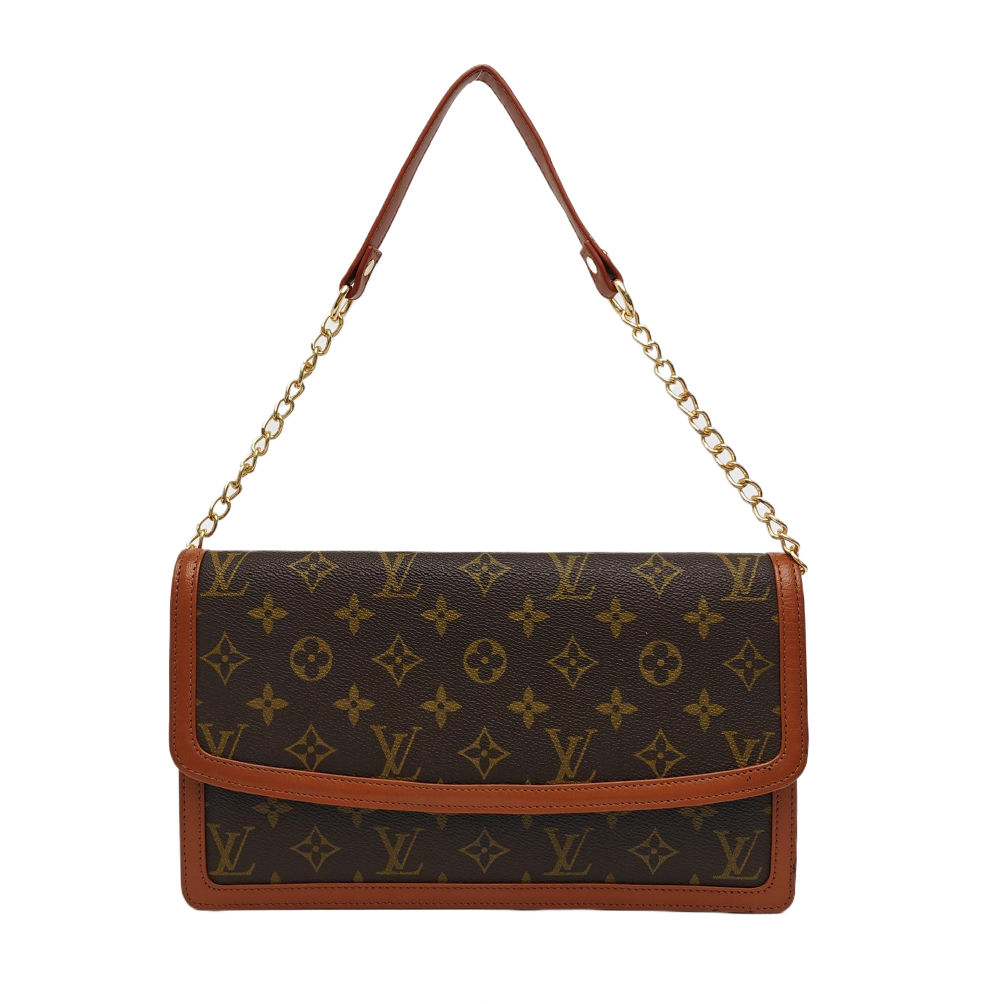 DAME GM Monogram Coated Canvas Brown