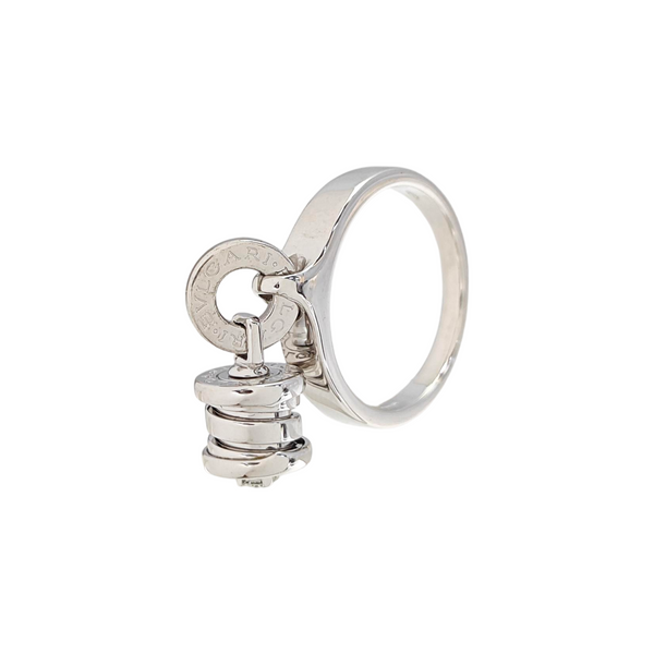 18k White Gold Silver Ring EU 53