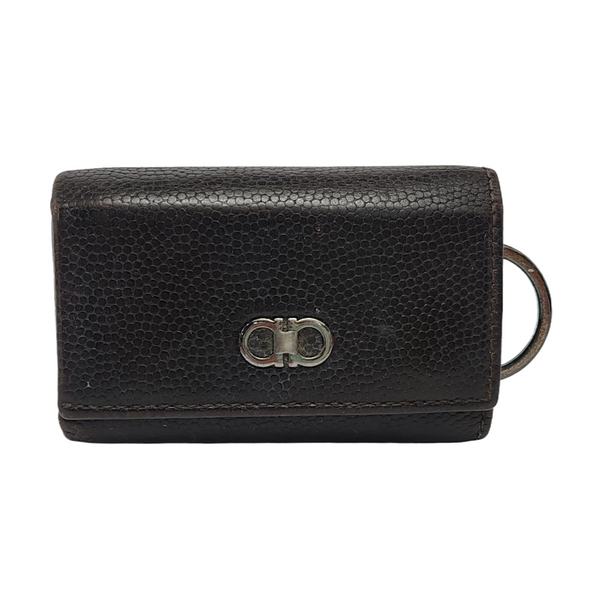 Calfskin Key Pouch Brown