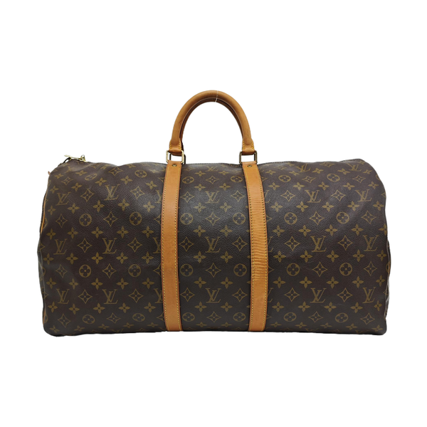 SAC SOUPLE 55 Monogram Coated Canvas Brown