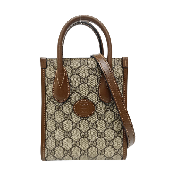 Retro Mini Monogram Coated Canvas Beige