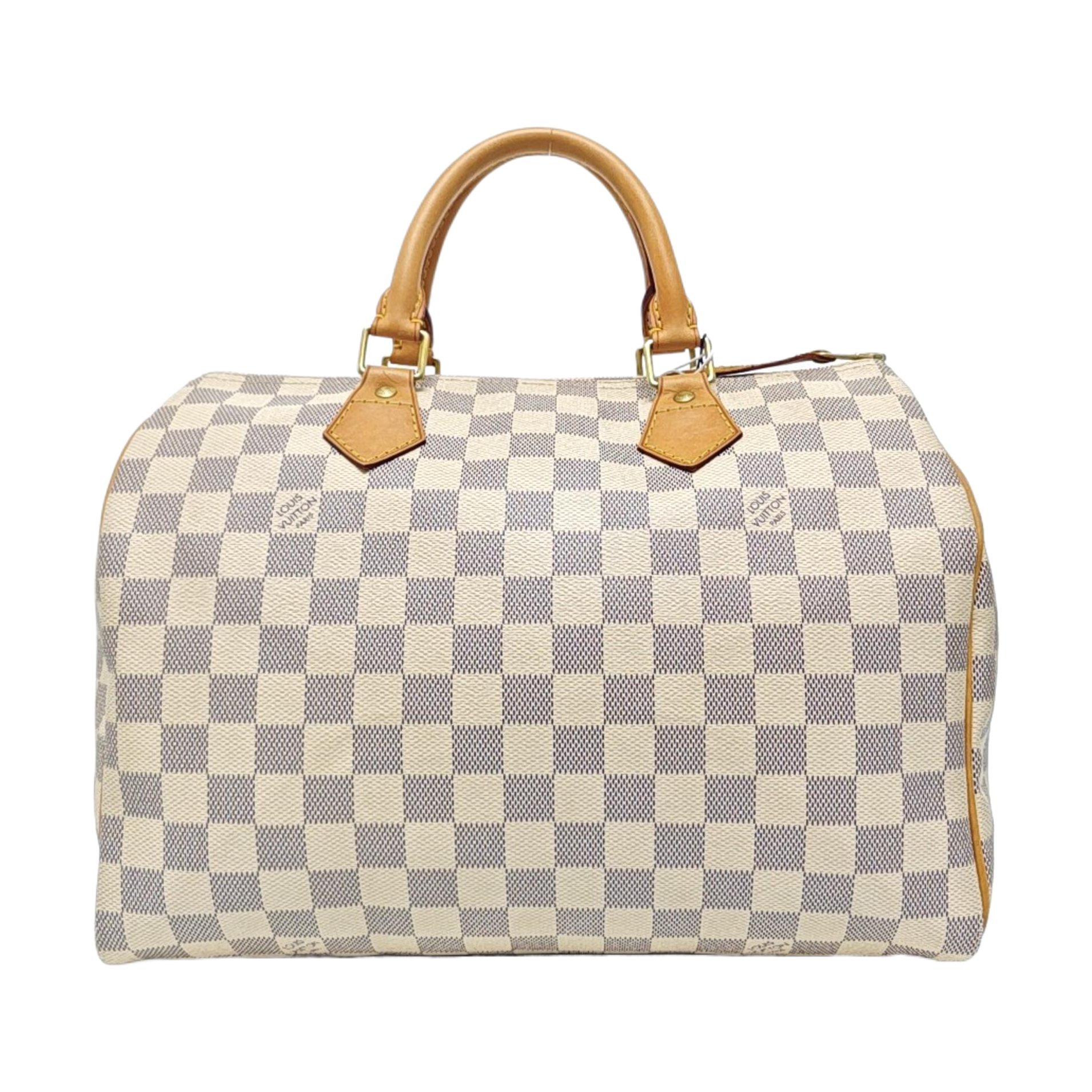 SPEEDY 30 Damier Azur Coated Canvas White