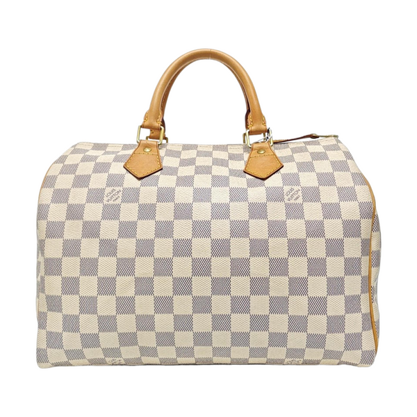 SPEEDY 30 Damier Azur Coated Canvas White