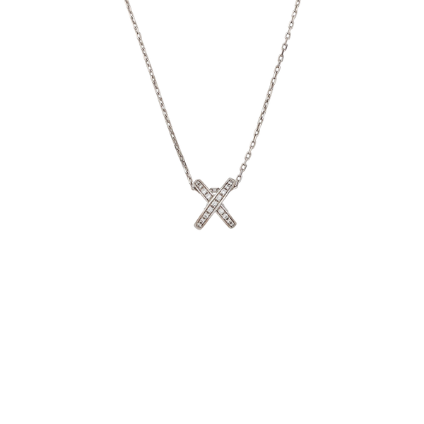 Jeux De Liens 18k White Gold Silver Necklace