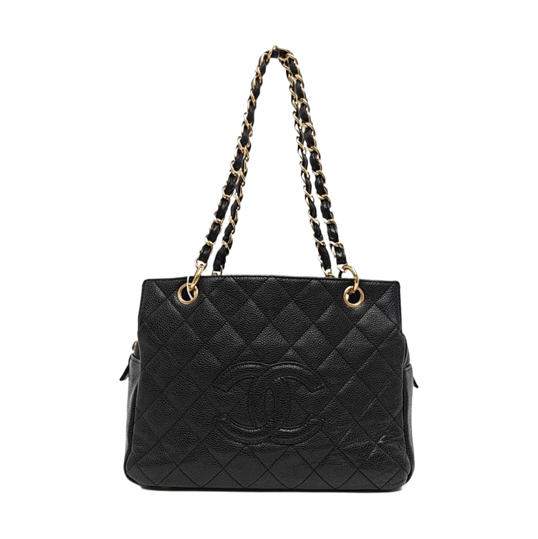 CHANEL PETITE Quilted Grained Calfskin Black