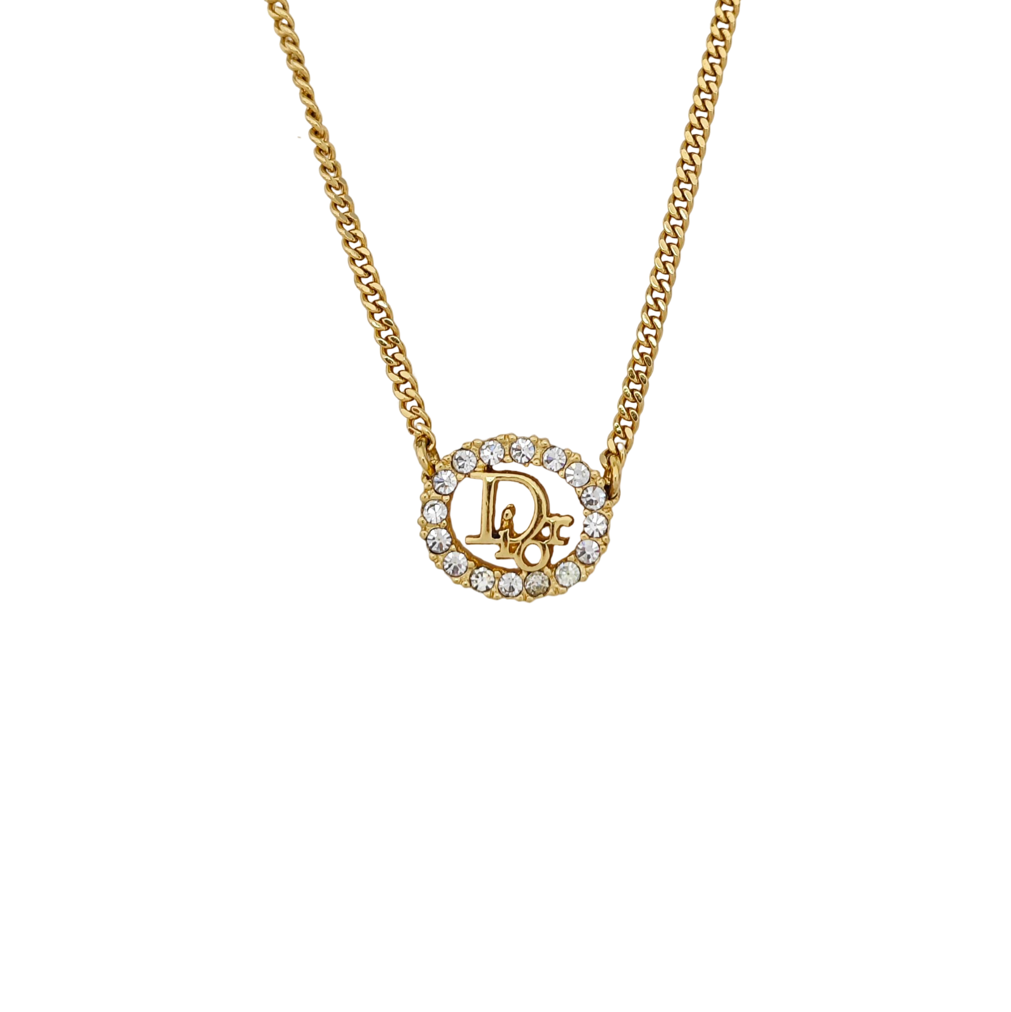 Dior Oblique Metal Gold Necklace