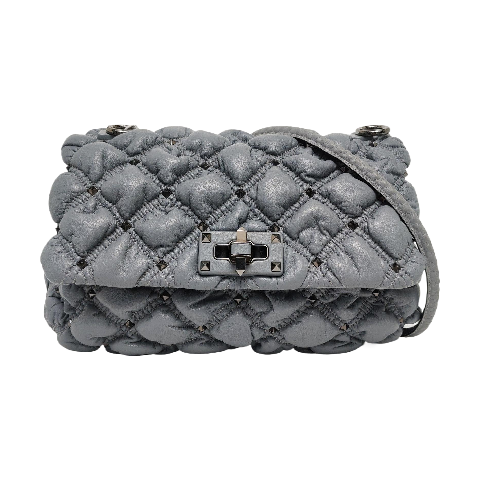 Spikeme Medium Quilted Lambskin Blue