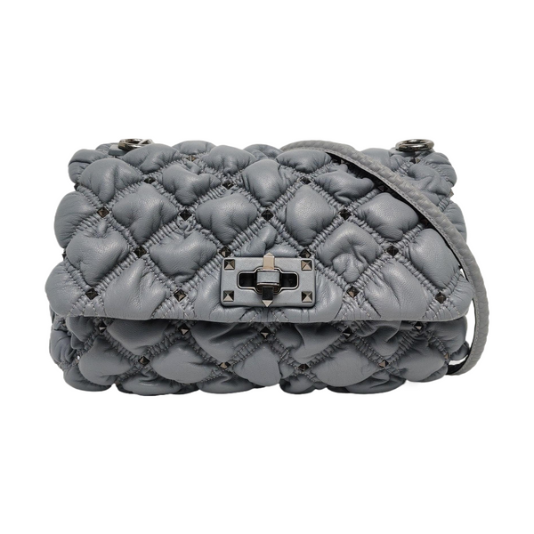 Spikeme Medium Quilted Lambskin Blue