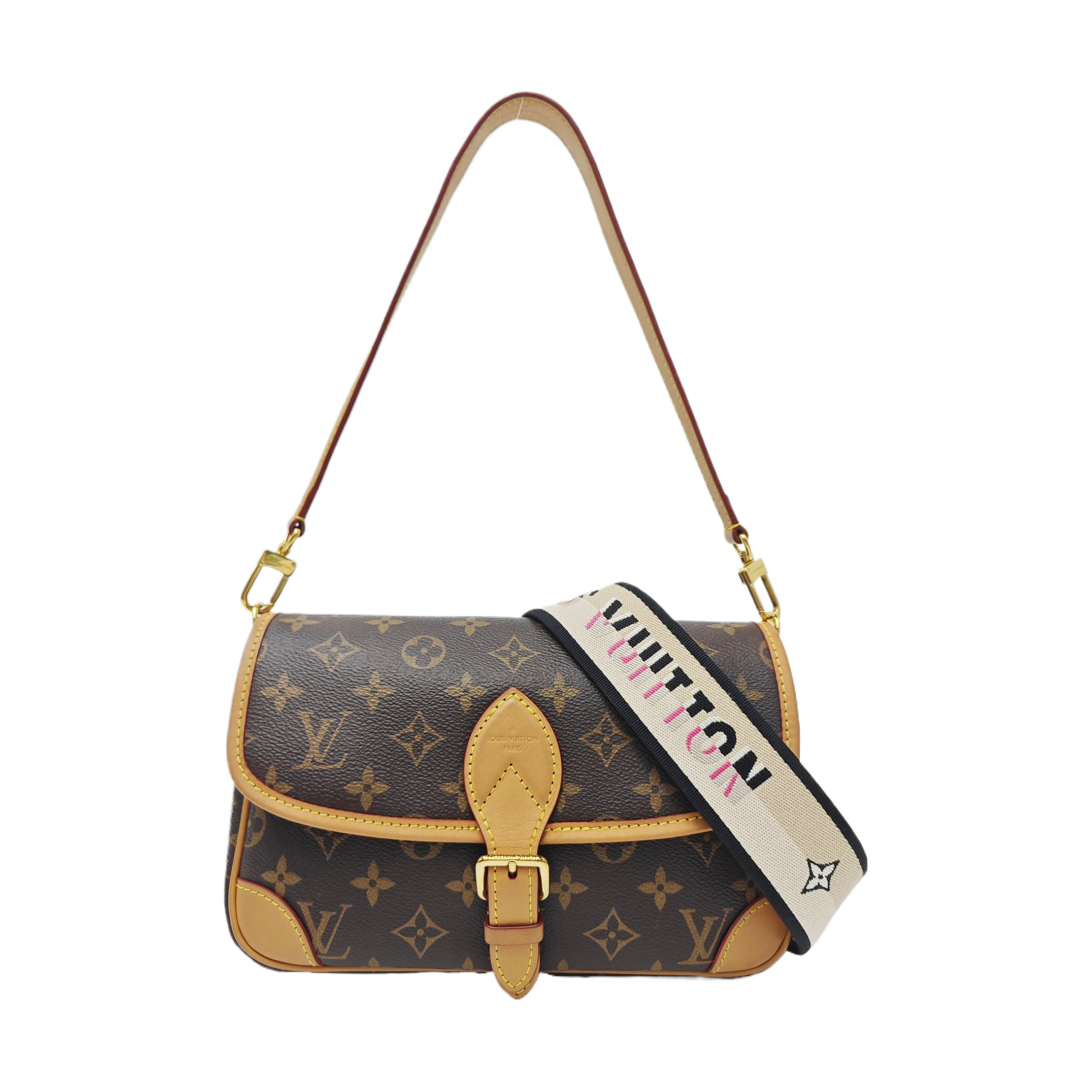 DIANE Monogram Coated Canvas Brown