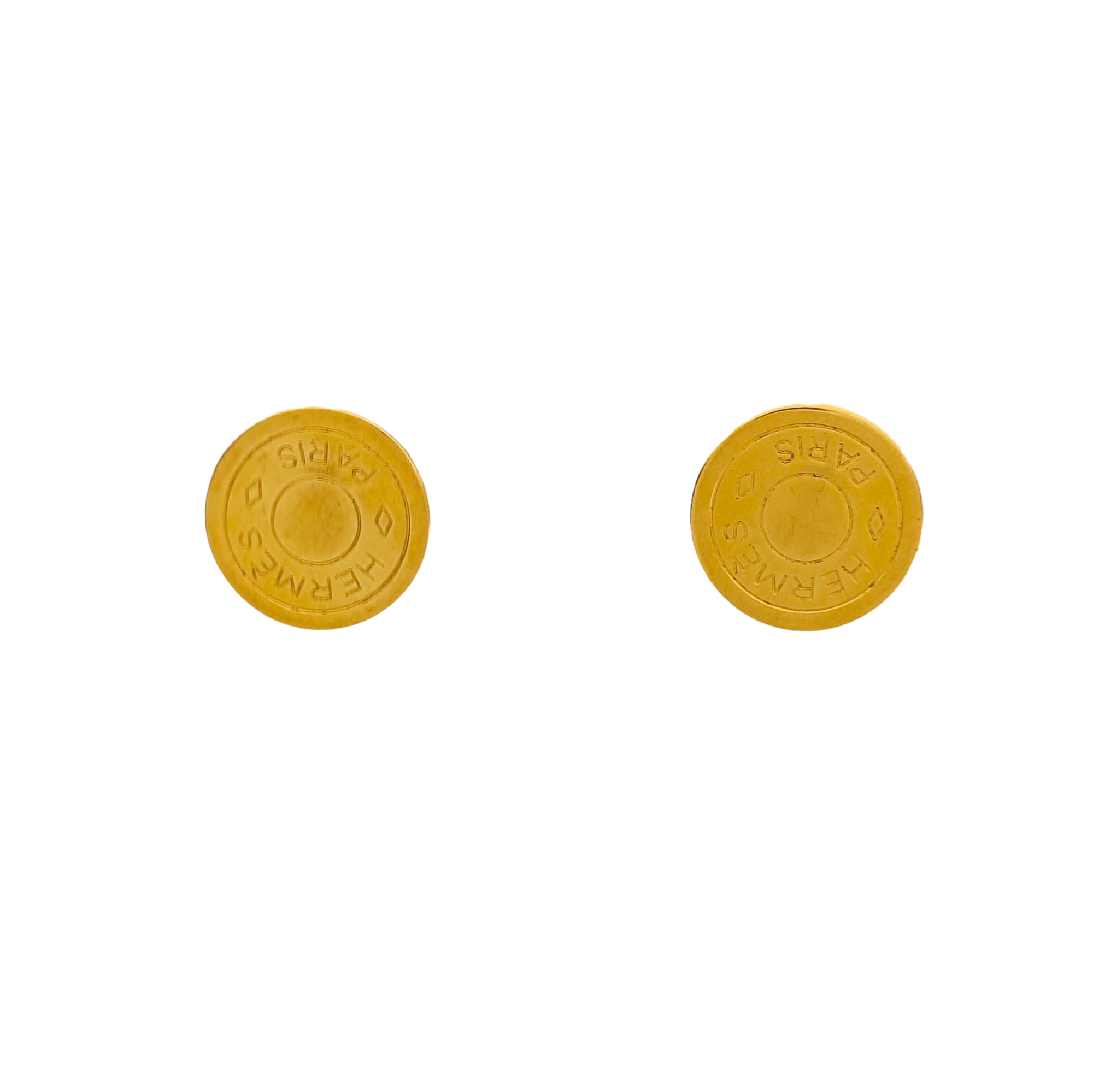 Sellier Metal Gold Clip On Earrings