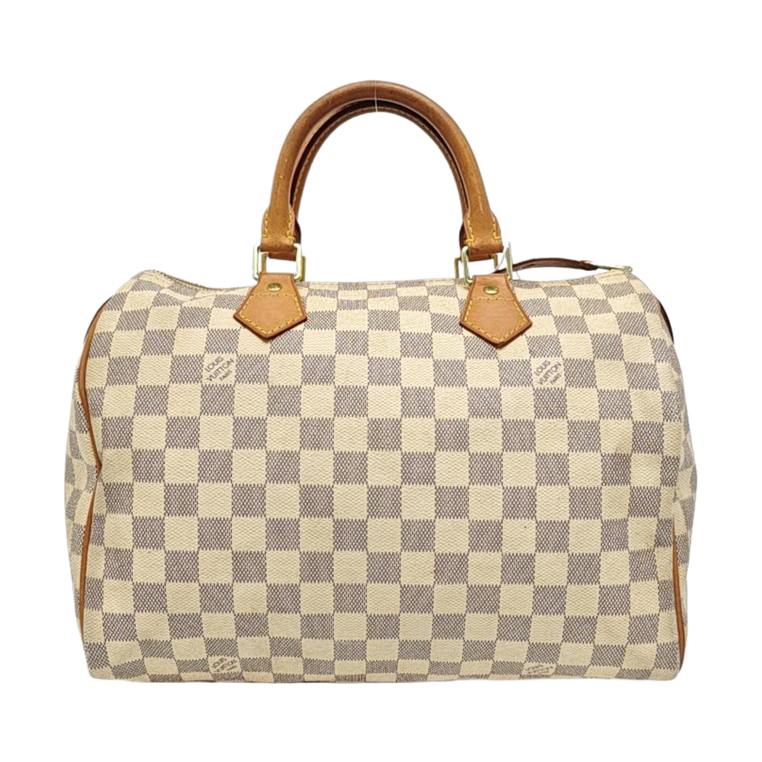 SPEEDY 30 Damier Azur Coated Canvas White