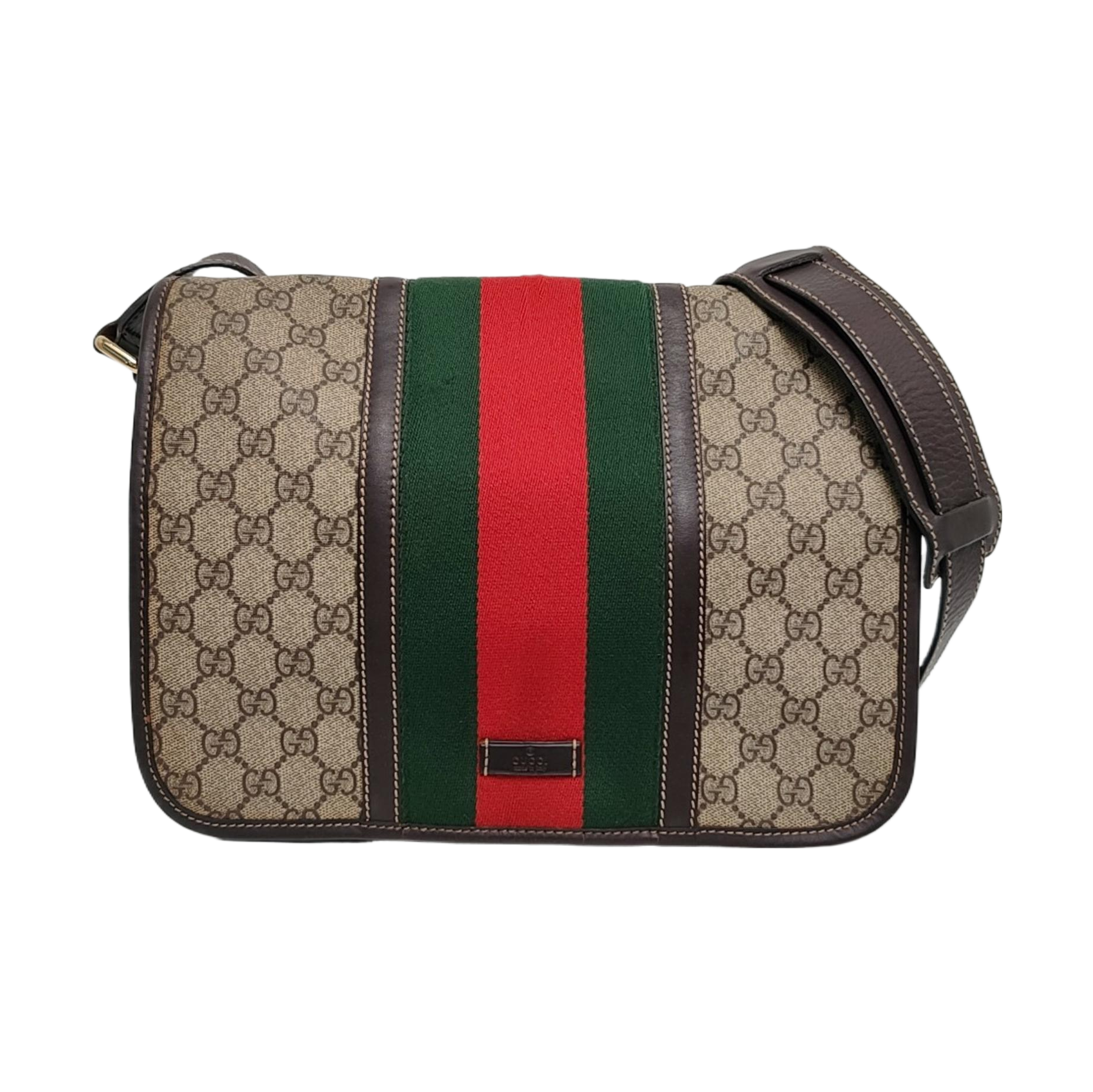 Monogram Coated Canvas Crossbody Bag Beige
