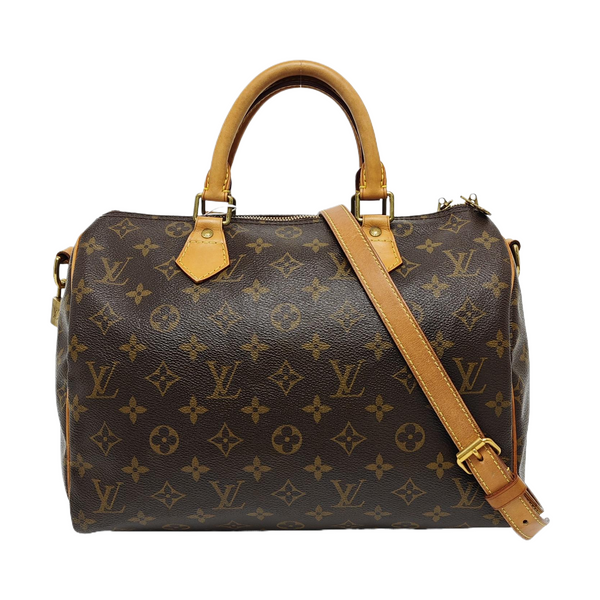 SPEEDY 30 Monogram Coated Canvas Brown