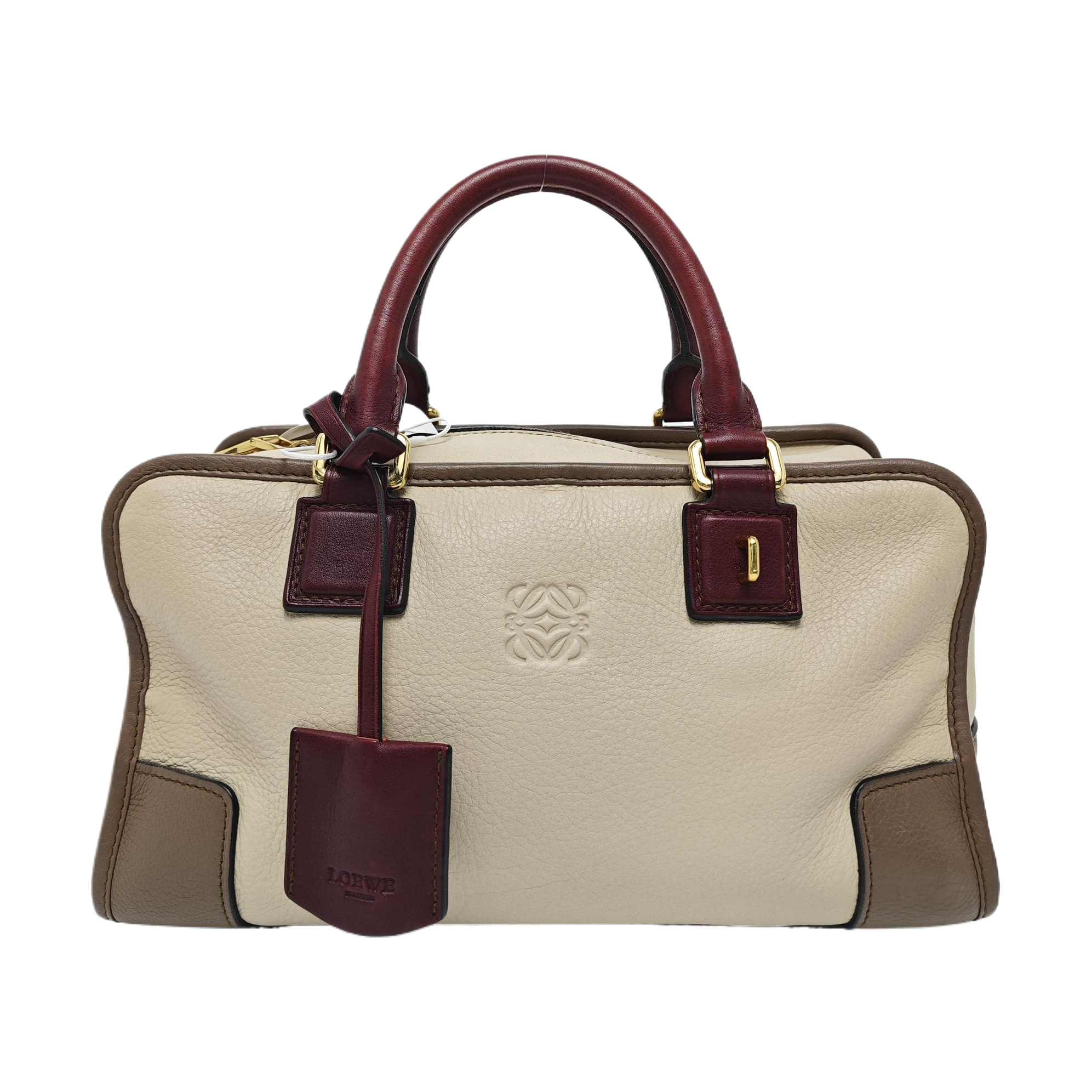 Authenticated pre-owned  Amazona Calfskin Beige - Top Handle Bag at Looply