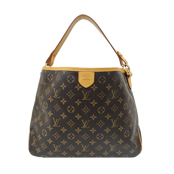 Monogram Coated Canvas Top Handle Bag Brown