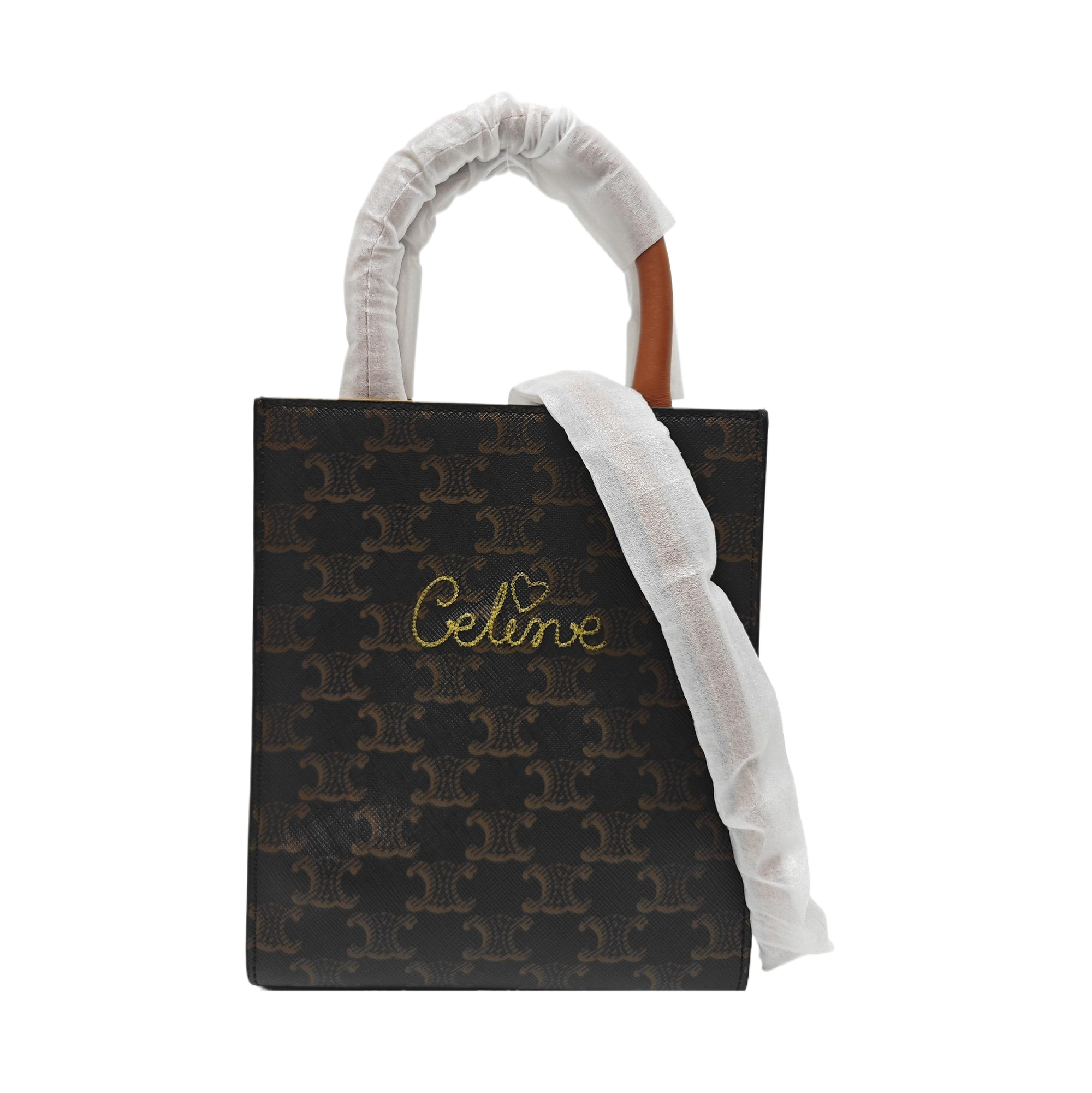 CABAS CELINE Mini Coated Canvas Brown