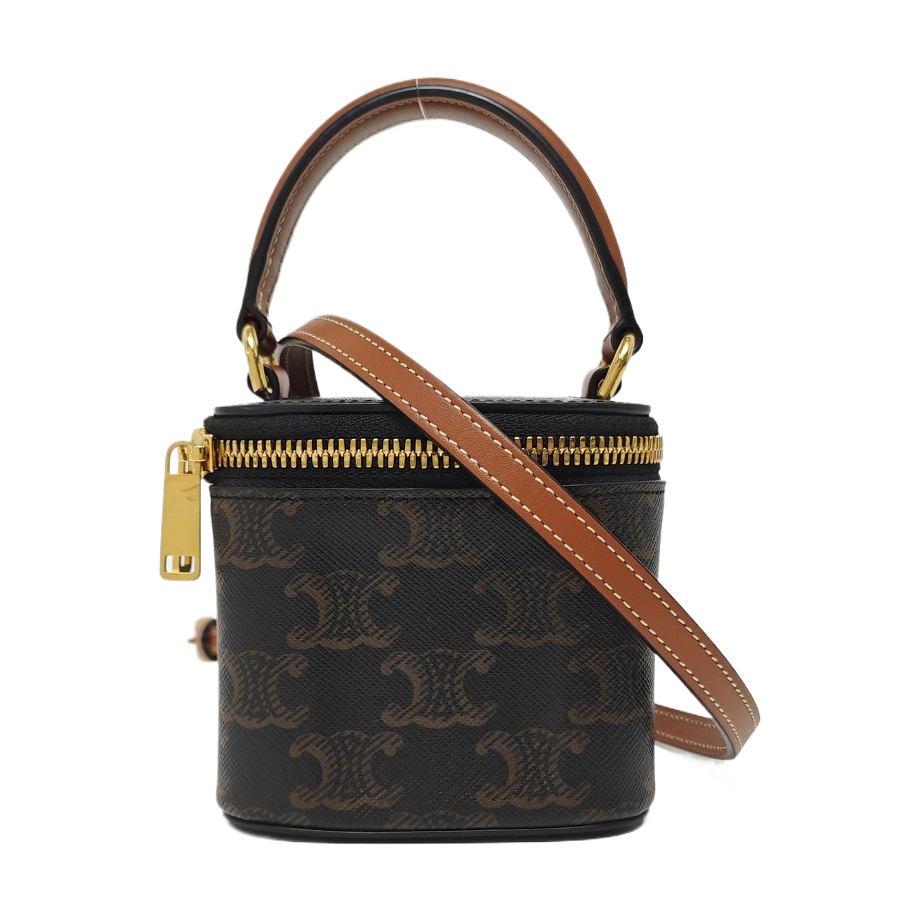 Coated Canvas Shoulder Bag Black